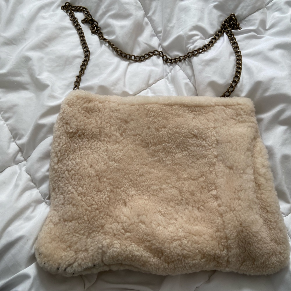 Silence + Noise genuine shearling bag
